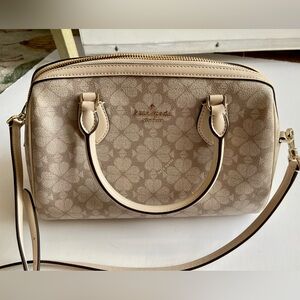 Kate Spade Cream Floral Leather Satchel